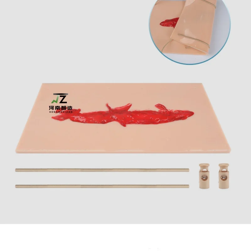 Deep laceration or stab wound model Silicone simulation laceration module surgical suture practice model
