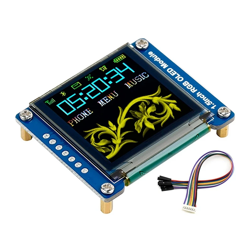 Waveshare 1.5Inch RGB OLED Screen Display Module SSD1351 Driver 128X128 16-Bit High Color Display Supports For Raspberry Pi