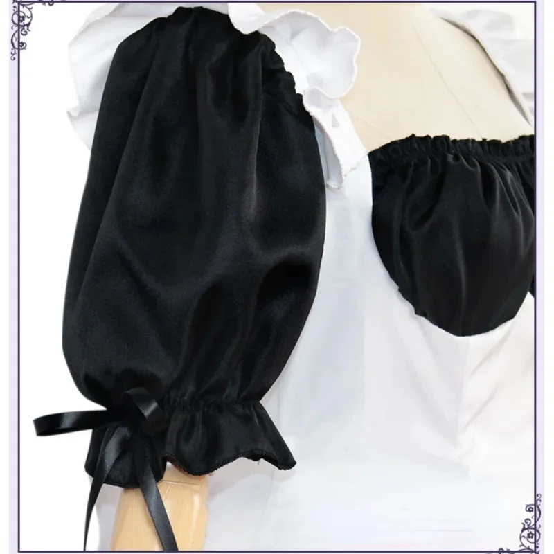 Lolita empregada Cosplay Uniforme para Meninas, Gótico Japonês, Kawaii, Preto, Branco, Roupas de empregada, Lingerie Sexy, Vestido, Festa, Fato de RPG, Bonito