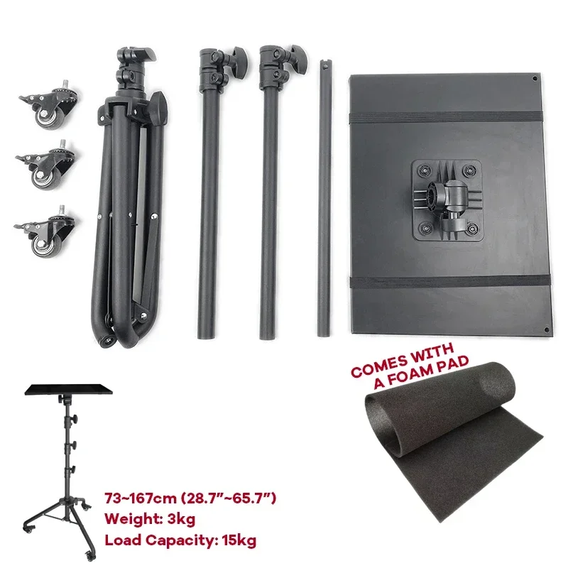 Tripod Base Laptop Stand Portable Equipment for Projector Audio Mixer Tiktok Streaming Live Show Studio Video Production Lecture