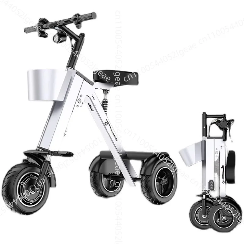 48V light foldable two-person electric scooter, portable small lightweight mini three-wheeled electric scooter