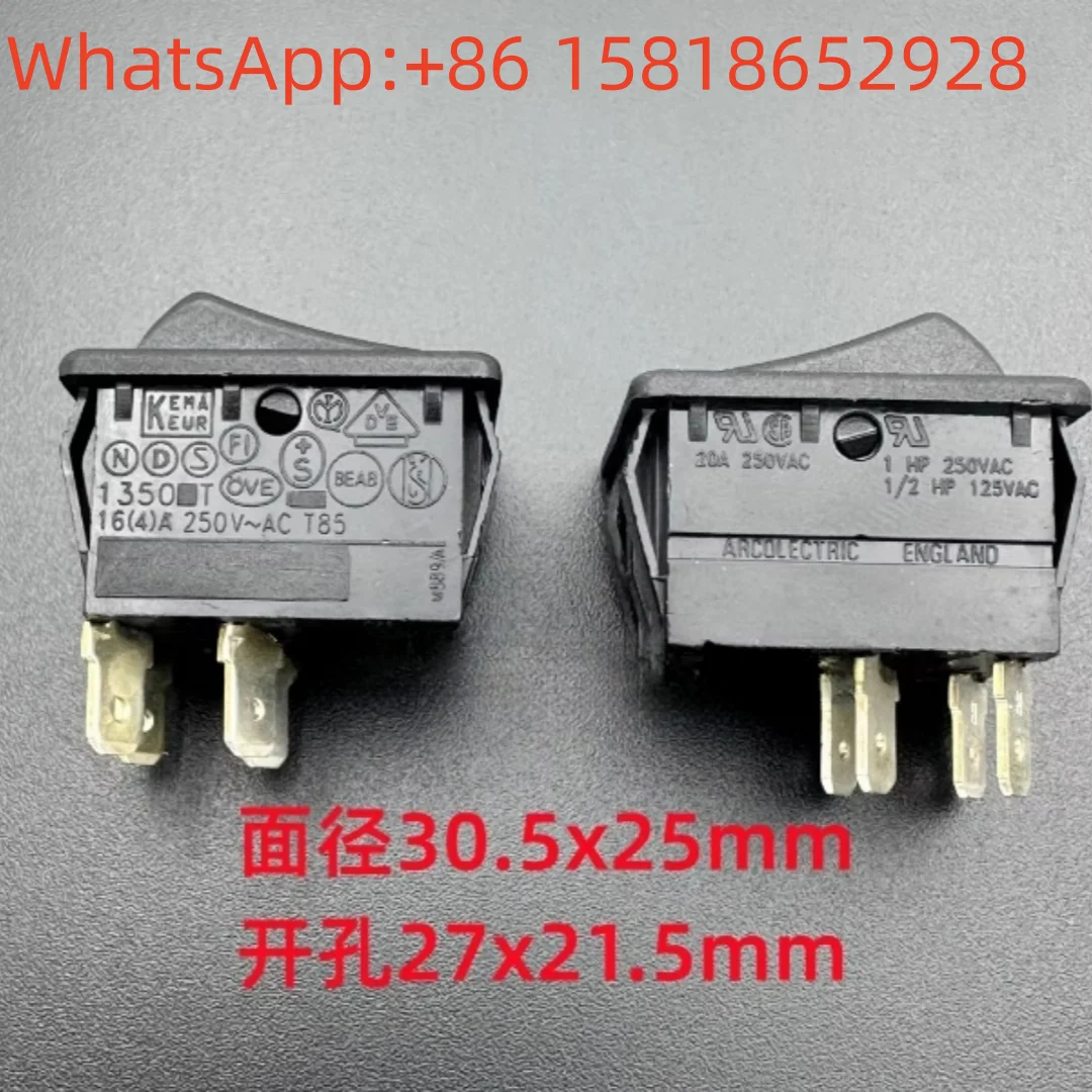 2pcs UK ARCOLECTRIC 1350T power rocker ship-type switch 4-pin 2-position 20A high-current rocker button