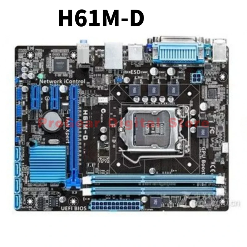 

Материнская плата ASUS H61M-D LGA 1155 DDR3 mATX для процессоров Intel 2-го/3-го поколения Core i7/i5/i3/Pentium/Celeron