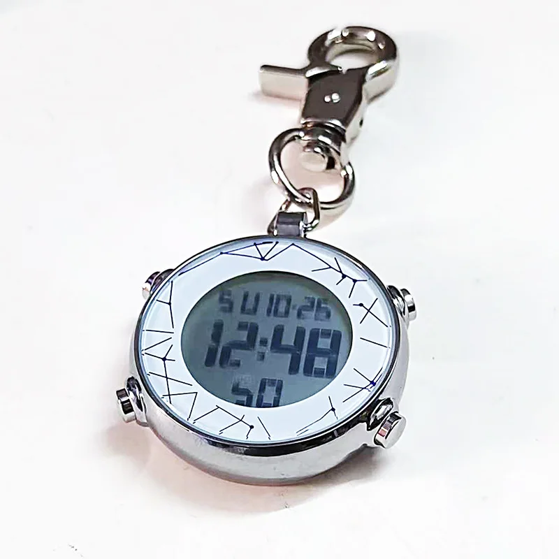 Luminous Alarm Clock Nurse Watch Backpack Digital Hanging Watch Outdoor Electronic Watch Chest Watch Portable Keychain Style