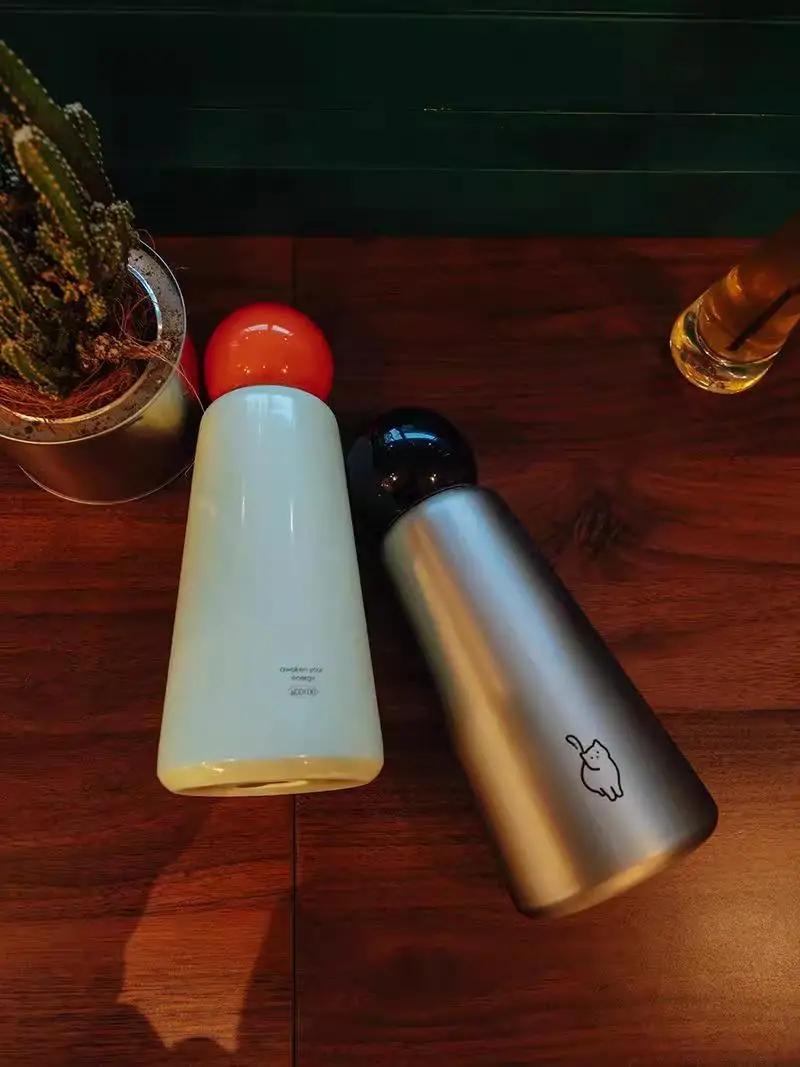 

Wookoo Cup New 304 Stainl Steel Red Nose Head Insulated Cup High Aesthetic Value for Women 500ml Thermal Mug