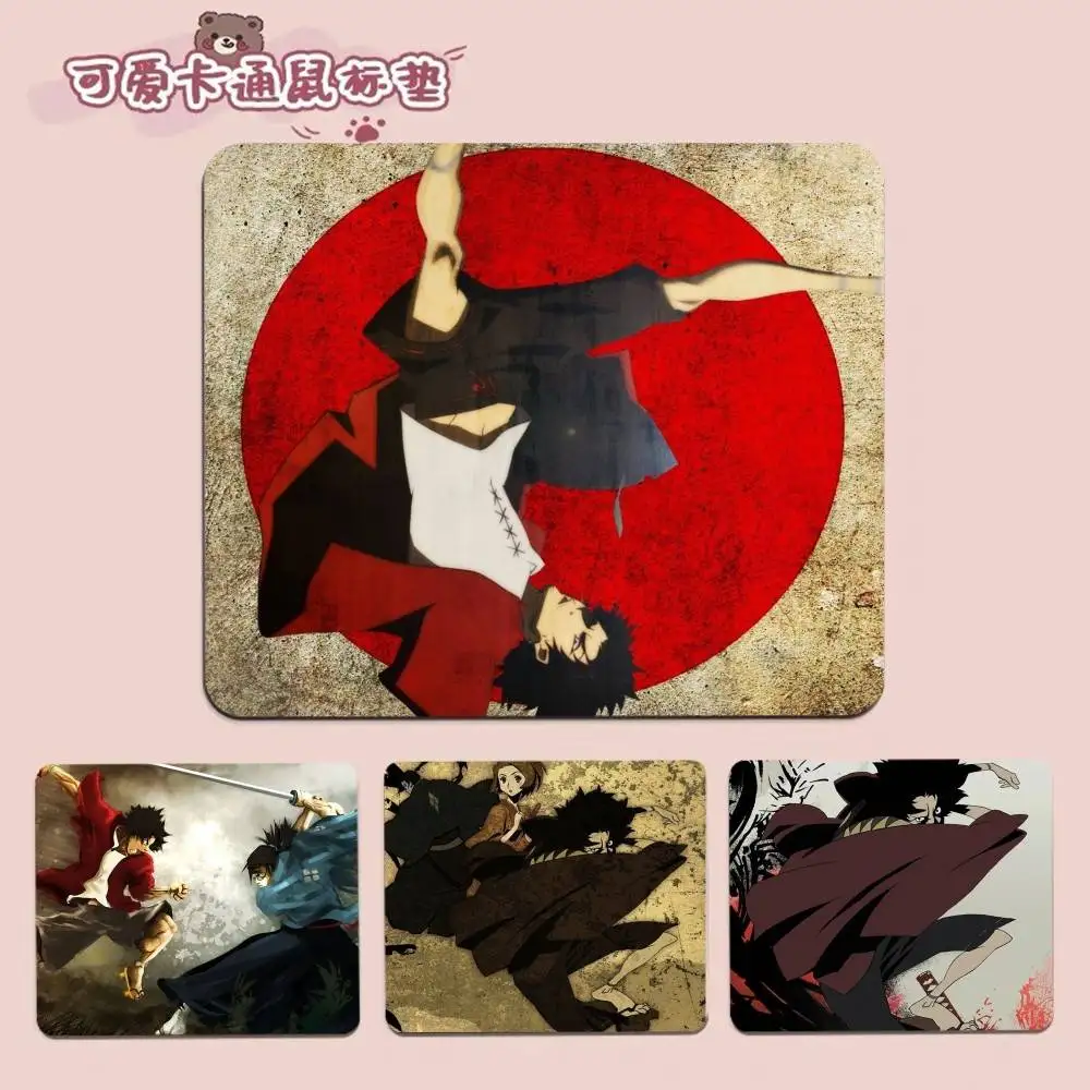 

Коврик для мыши Samurai Champloo, малый, резиновый, с мультяшным аниме-дизайном, для игр, гладкий, для ПК, коврик для мыши и клавиатуры