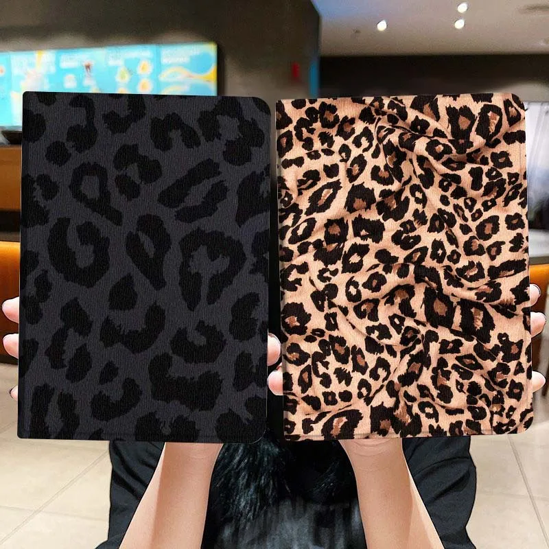 

Black Leopard Print Pattern Tablet Case For Lenovo Xiaoxin Legion Pad Tab Pro GT Y700 Gen4 2 11 P11 M10 K10 3rd Plus Gen Gift