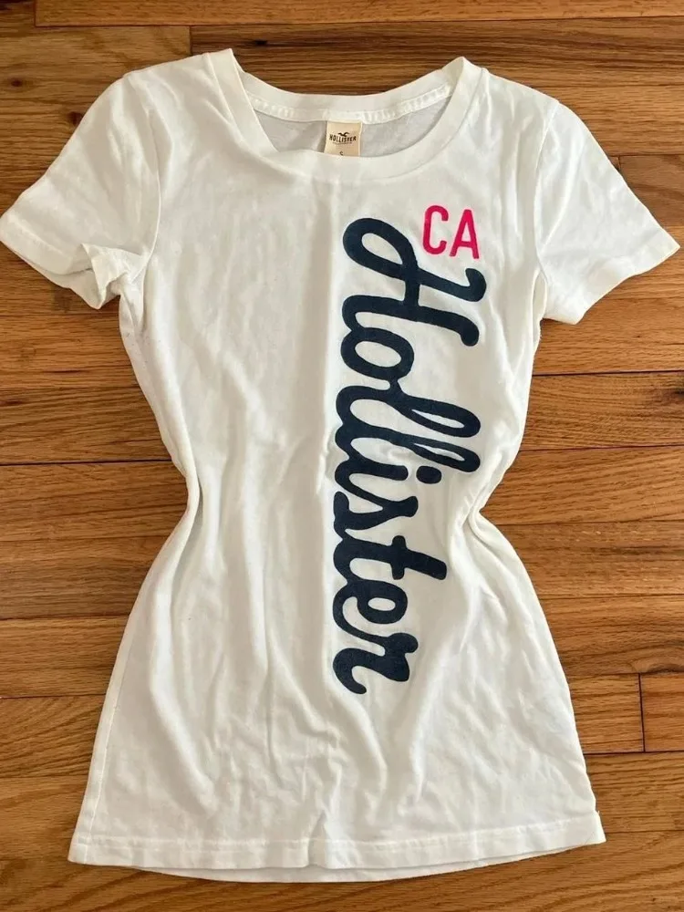 

Hikigawa Chic Fashion Women Vintage Letter Print White T-Shirts Summer Short Sleeve Slim Wasit Caaual All Match Tops Mujer