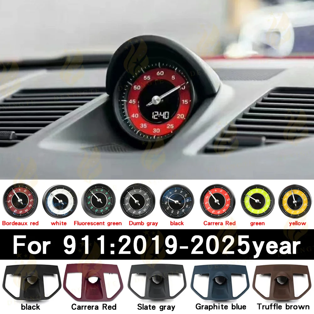 

Upgrade Car stopwatch For Porsche 911 992 2019-2024 Racing stopwatch panel dashboard clock compass Interior Part Accessories