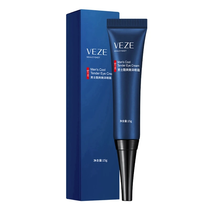 4X VEZE 15G Eye Gel For Men Cool Tender Sodium Hyaluronate Eye Cream Fine Lines Improve Dark Circles Remove For Men