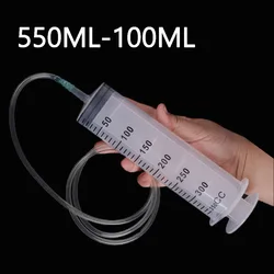 100/150/200/250/350/550ml Large Capacity Syringe Reusable Pump Measuring With 100cm Hose For Draw Ink Liquid Oil Glue Applicator