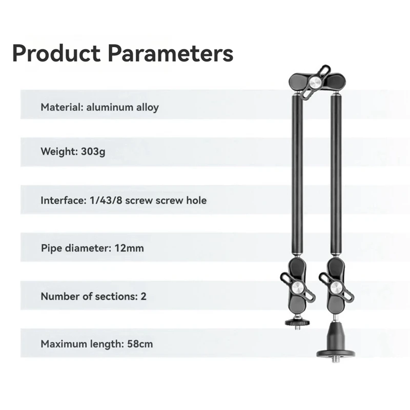 Smartphone Bracket Magic Arm For Camera Articulated Flexible Wall Mount Desk Clamp Tablet Stand