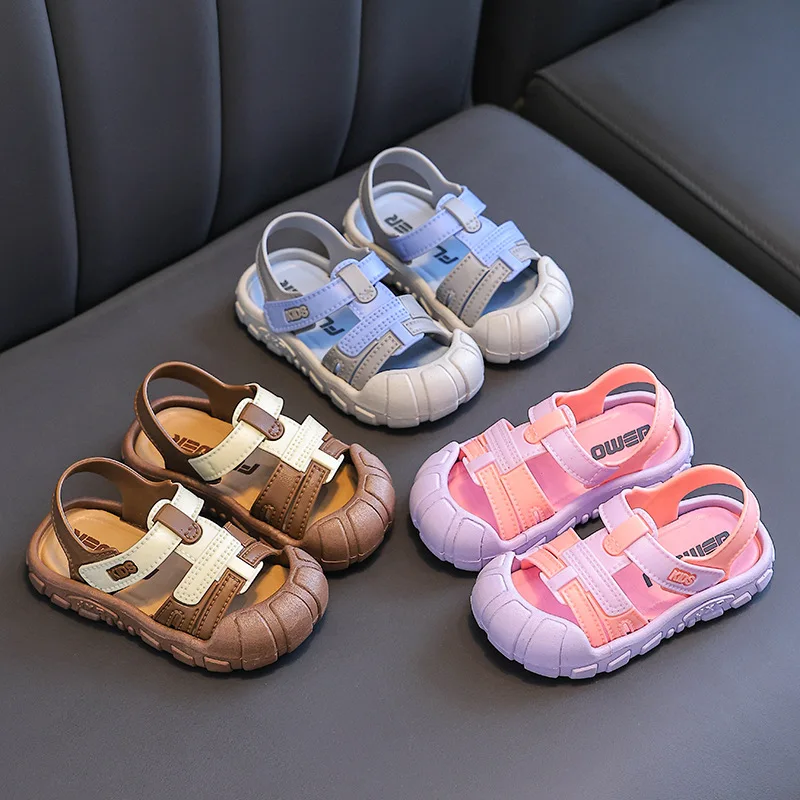 

New 2026 Children's Sandals Summer Fashion Outdoor Anti-slip Soft Bottom Girls Boys Toddler Kids Sandals PVC Sole Comfortable