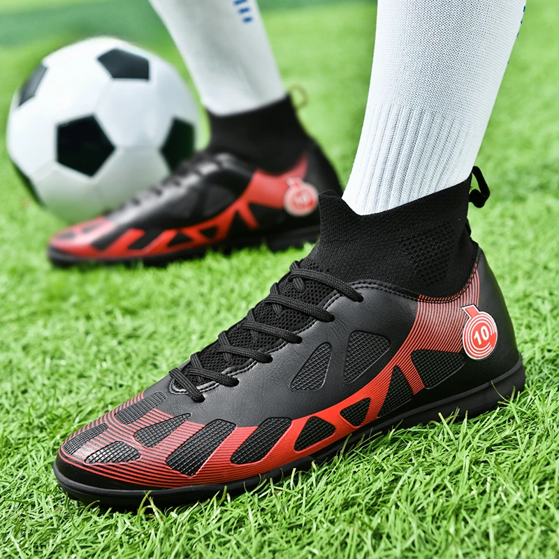 

Large New Youth Training Football Shoes Adult TF/AG Outdoor Grass Anti Slip Football Footwear Professional Competition Sneaker