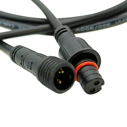 2 Pin Male To Female Waterproof M12 Extension Cable