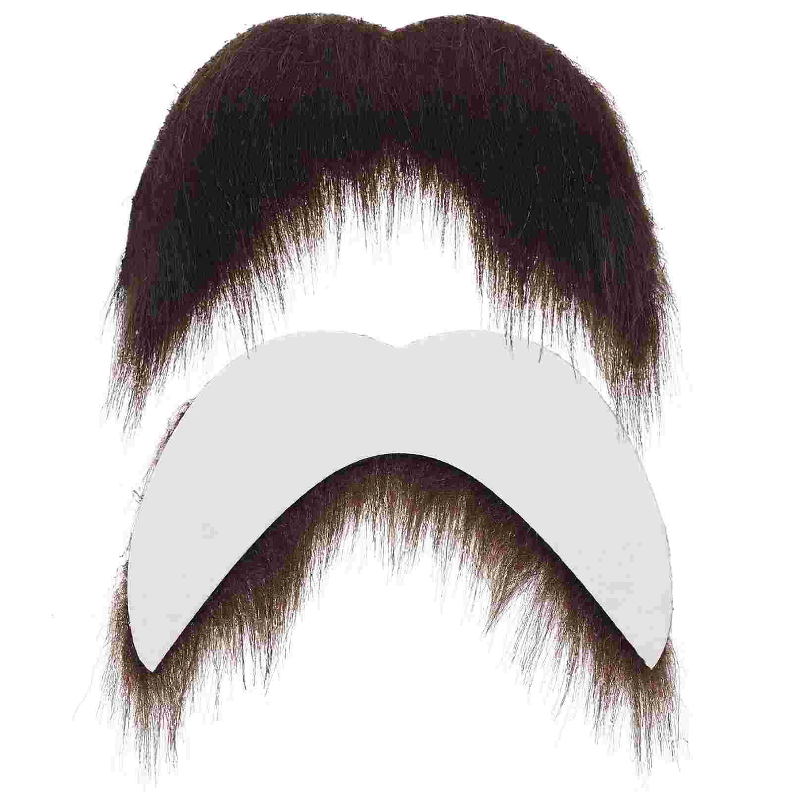 Accesorios de Cosplay para fiesta para hombre, Kit de cejas antiguas y bigote, ropa adhesiva, accesorios falsos, tela de felpa, ropa para personas mayores