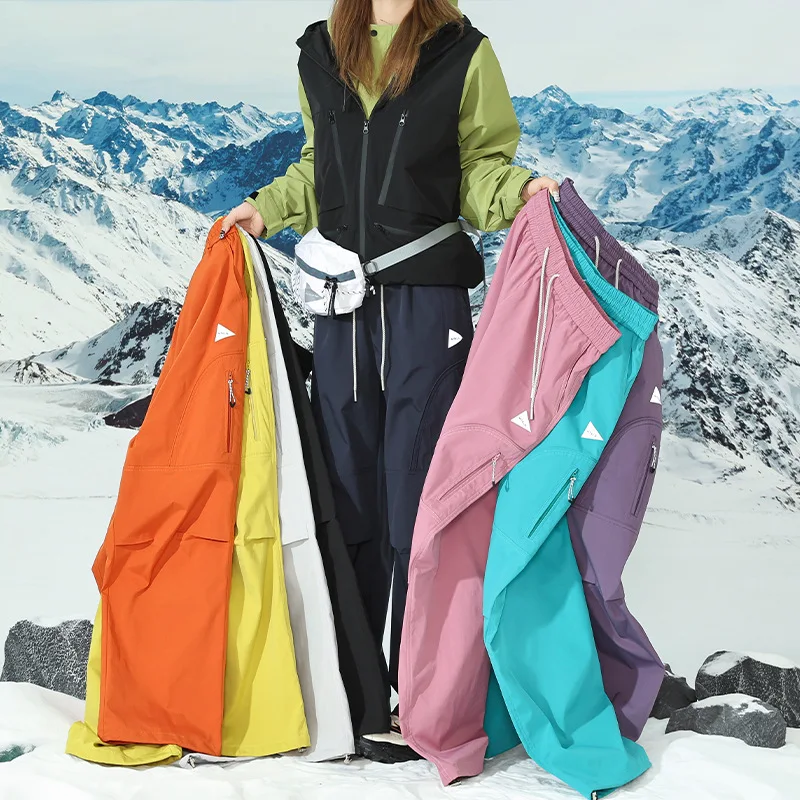 Outdoor Skiing Couple Design Sense Fleece Cargo Casual Pants Three-proof Assault Pants Autumn and Winter