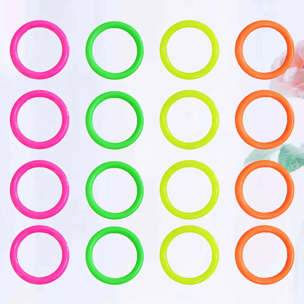 

24Pcs Colored Ring Toss Hollow Circle Rings Set 6cm Diameter Child Throwing Ring Game Indoor Outdoor Throwing Rings for Kids