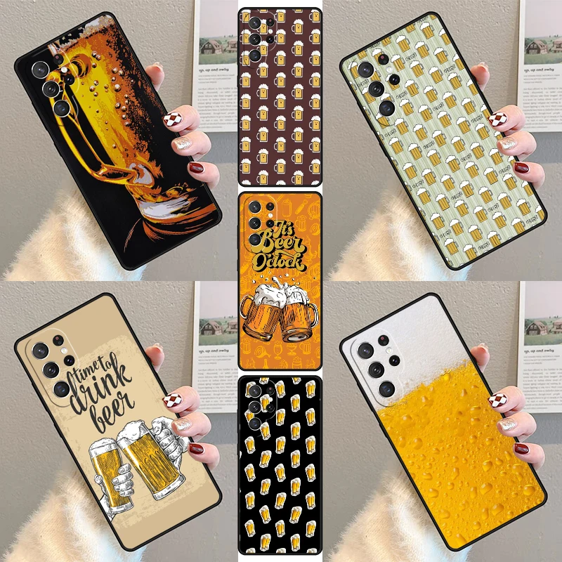 

Чехол для телефона Beers Alcohol Bubble для Samsung Galaxy S23 S21 S20 FE S24 S25 S22 Ultra Note 10 20 Plus, силиконовый чехол