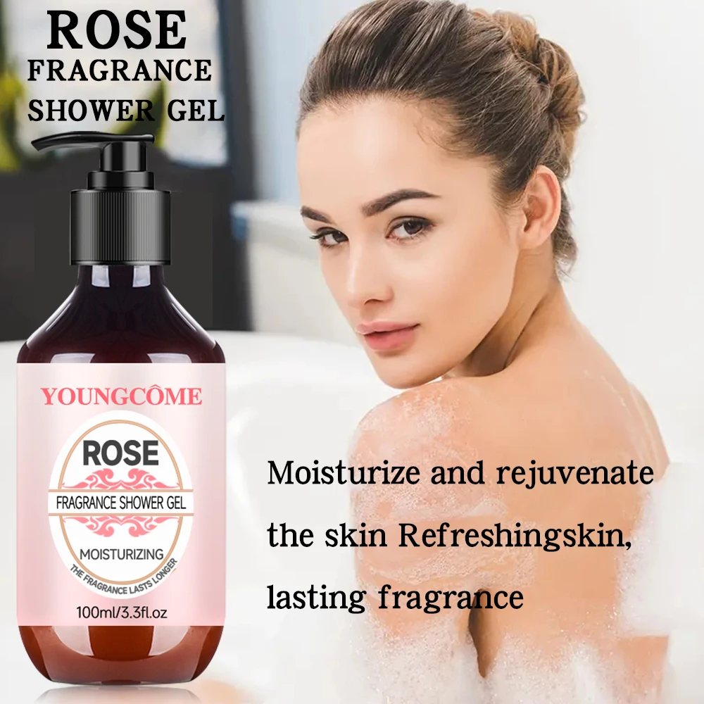 جل الاستحمام الوردي، مرطب وناعم وتبييض الجسم، العناية بالجسم، التحكم في الزيوت، العناية بالبشرة المنعشة