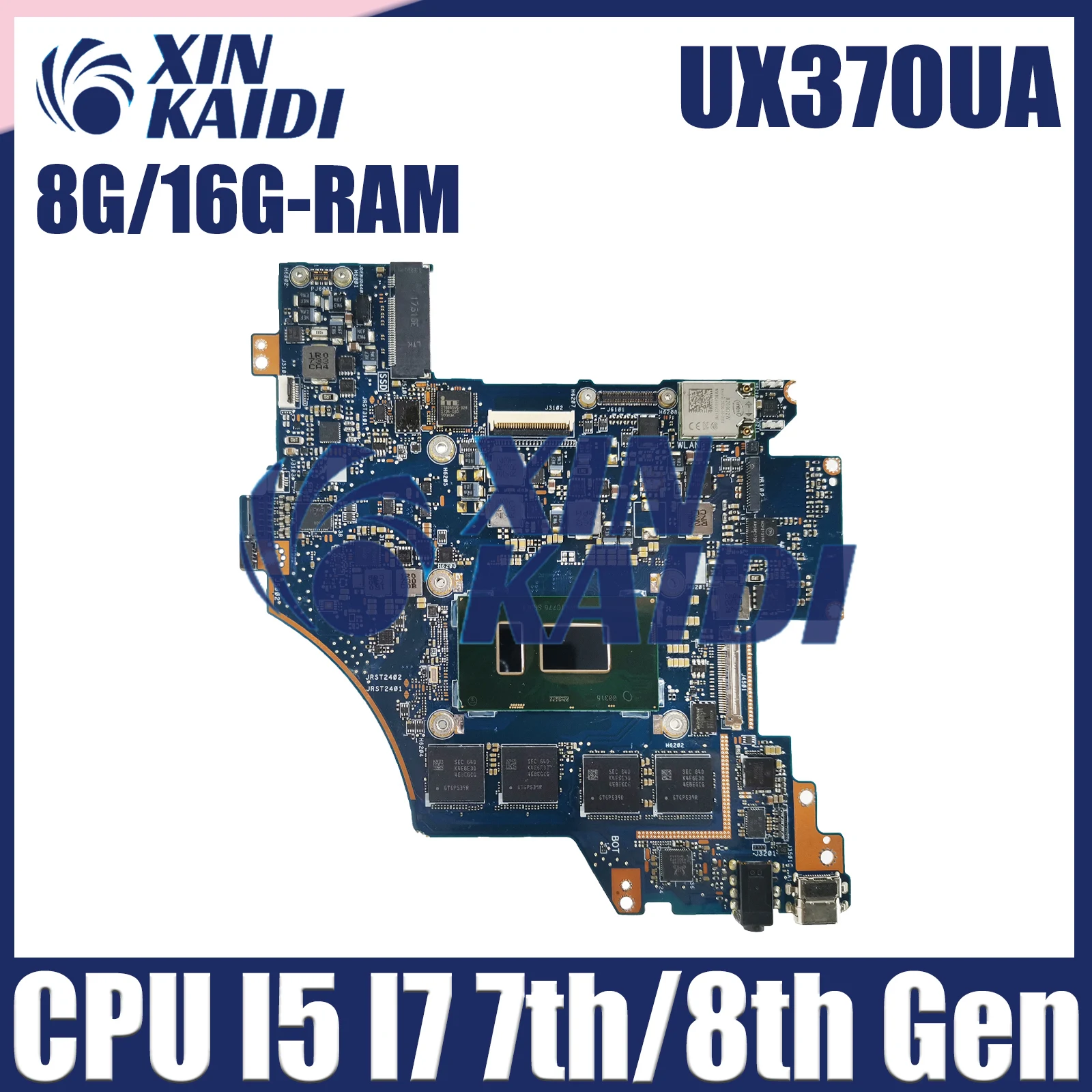 

UX370UA Mainboard For ASUS Q325UA Q325UAR UX370UAF UX370UAR UX370U Laptop Motherboard CPU I5 I7 7th/8th Gen 8GB/16G RAM