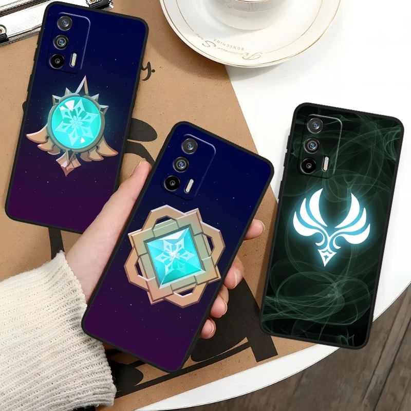 

Anime Genshin Impact Cute For OPPO Realme GT Neo 10 9i 8i 7i 6s 5 Narzo 50i 50A 240W Pro Plus Black Soft Phone Case