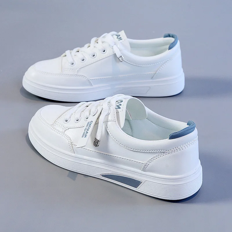 Summer New Women Sneakers Luxury Brand Soild Casual Flats Shoes Outdoor Breathable Comfortable Small White Shoe Board Shoe Trend