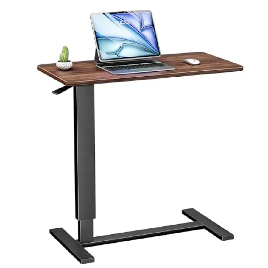 

Adjustable Overbed Bedside Table with Wheels Hospital Bed Table Extra-large 31.1" x 15.3" Tray Table for Home Use Mobile Bedsid