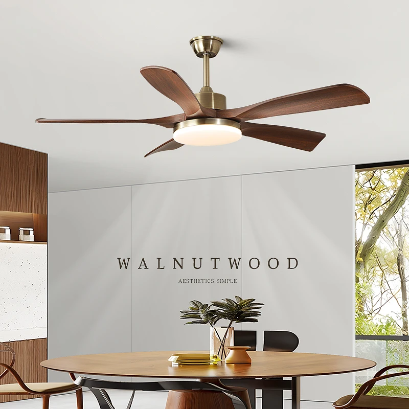 Fan Light, American Retro And Simple, Chinese Ancient Style Grand Living Room, Dining Room, Bedroom Home Led Integrated