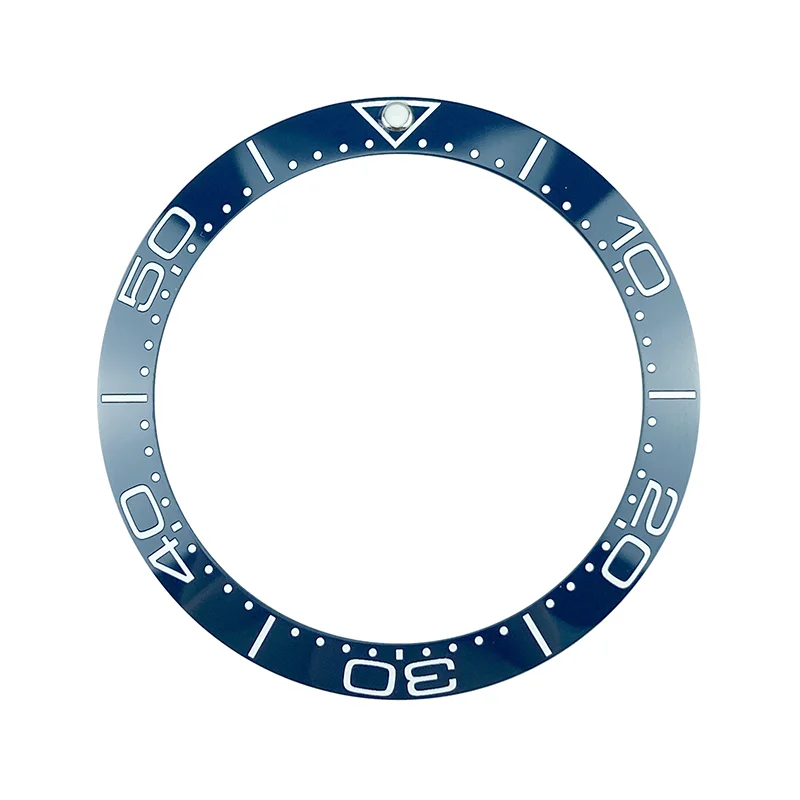 38mm Black/Blue White Print Ceramic Bezel Insert for SKX007 SKX009 Sea Master Diver Men's Watch Sloping Design Green Lume Pip