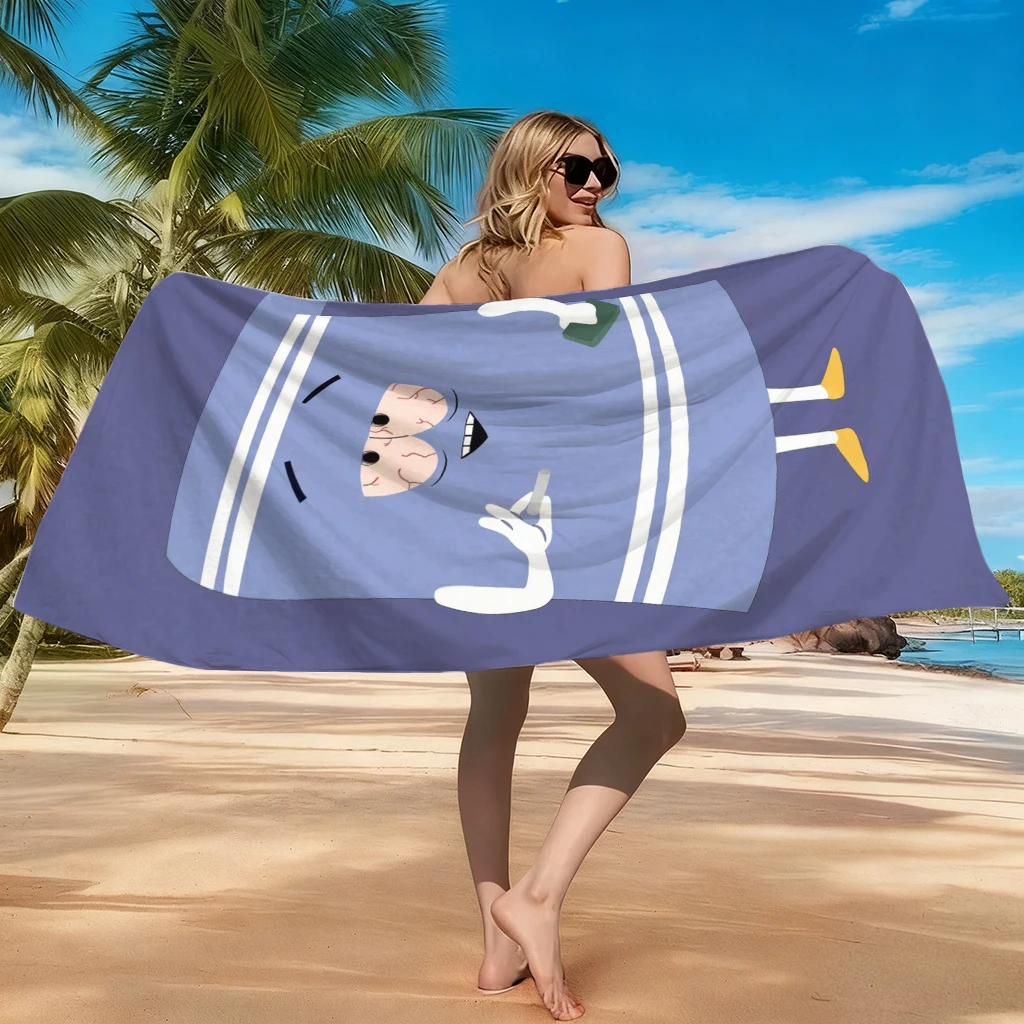 Fun Cartoon T-Shaped Beach Towel 