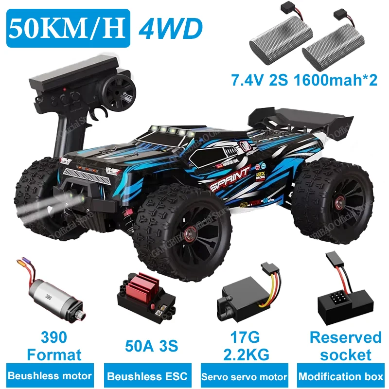 

1:16 85KM/H or 50KM/H 4WD RC Car with LED remote control car high-speed drift monster 4x4 remote control truck Children's gift