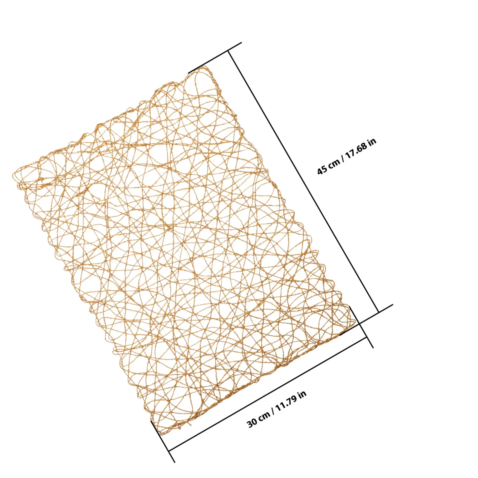 4 قطعة حبل ورقي ريفي المنسوجة المفارش المنسوجة يدويا جوفاء مستطيلة مقاومة للحرارة الجدول كأس الوقايات الطعام الديكور
