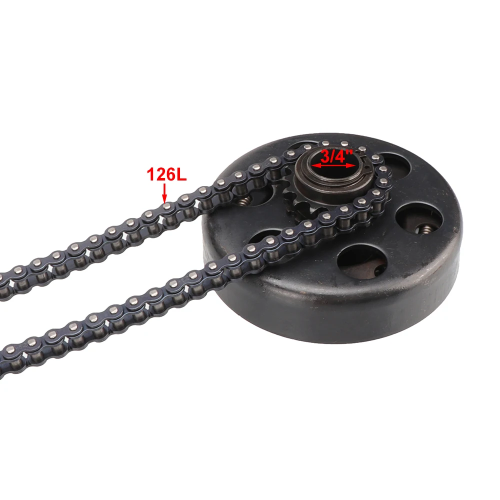 

16 Tooth 16T 3/4" 20mm Bore Centrifugal Automatic Clutch With #219 Chain For Mini Bike Fun Go Kart Racing Engine Parts