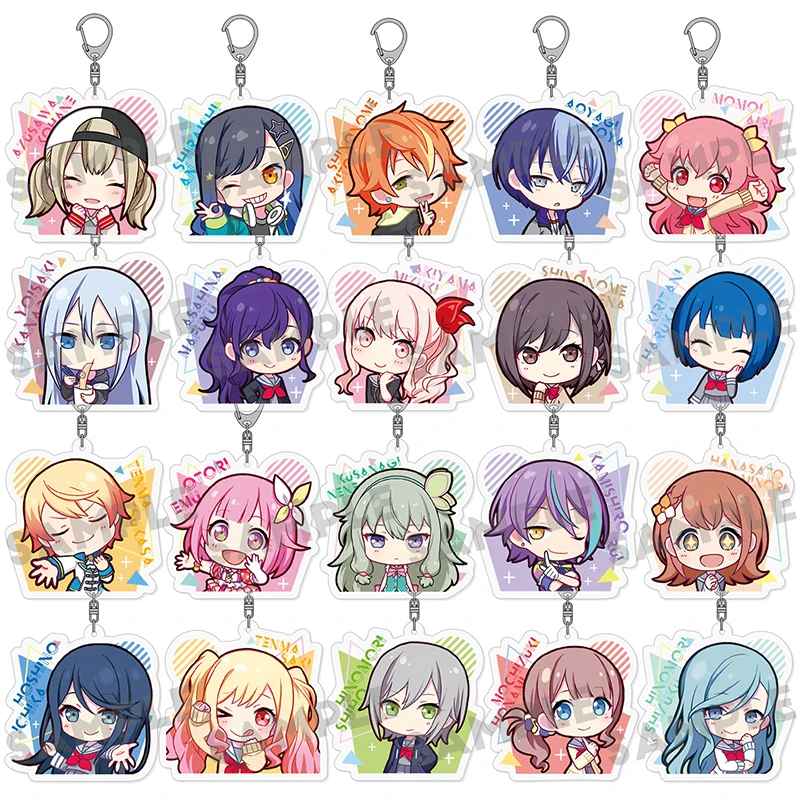 Neues Design PJSK Projekt Sekai Bunte Bühne SD Niedlicher Kawaii Acryl Schlüsselanhänger Schlüsselanhänger Gurt Figur Hängezubehör