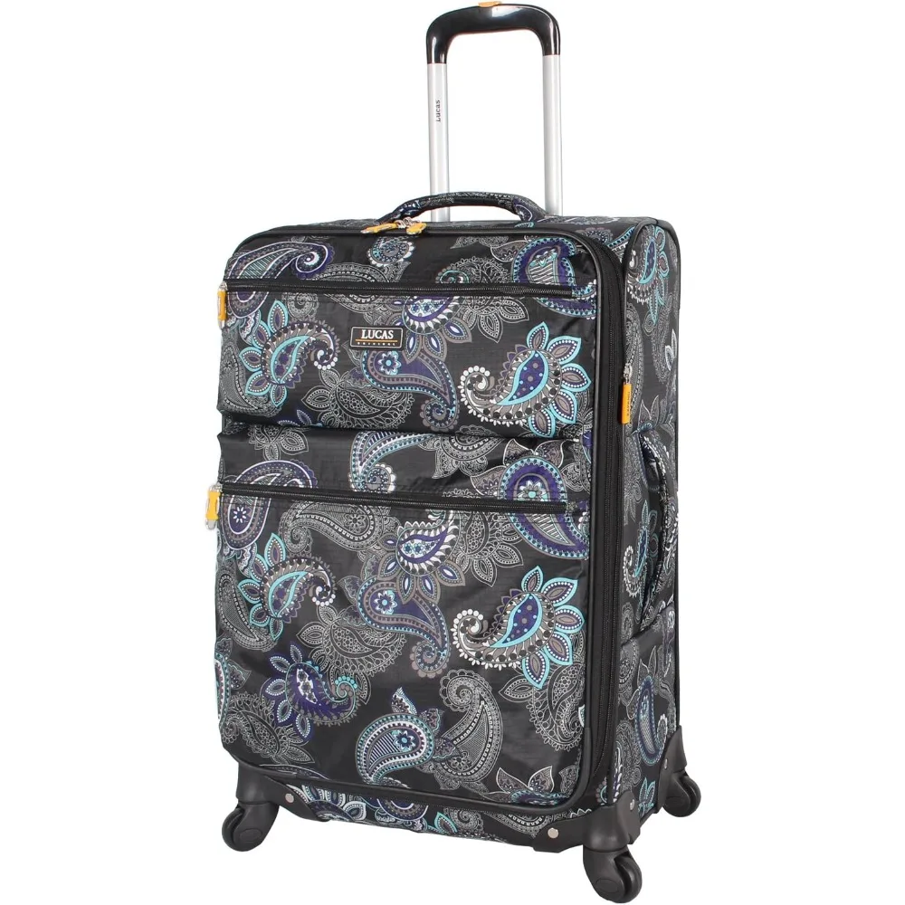 Colección de equipaje de diseño LUCAS - Bolsa Softside expandible de 24 pulgadas - Maleta desplegable ultraligera duradera de tamaño mediano con