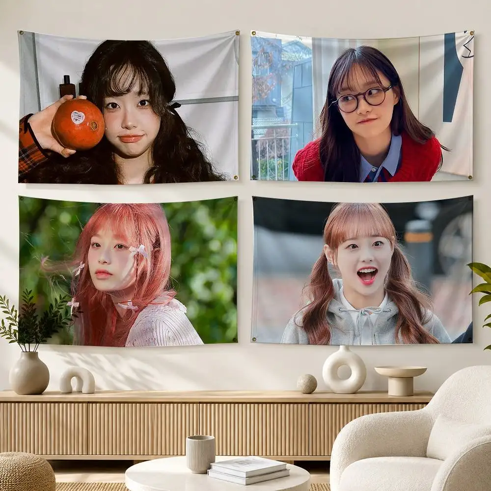 CUTE Chuu K-Kim J-Jiwoo  Flags Wall Hanging Background Art Banner for Bedroom Home Outdoor Decor