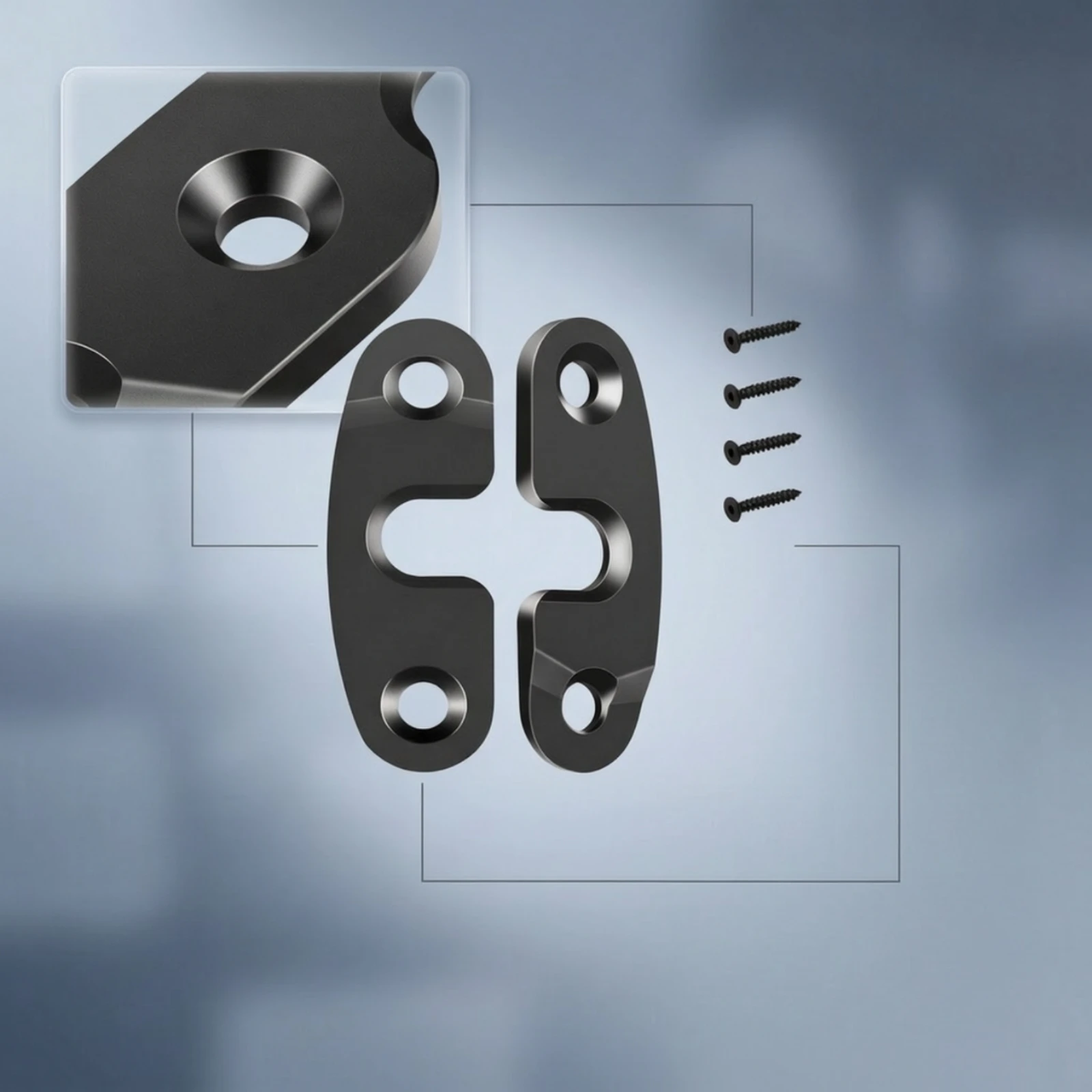 Sun Visor Clip with Screws Slim-Profile Car Part Hardware Heavy-Duty for off-Roaders, Truck, Jeep