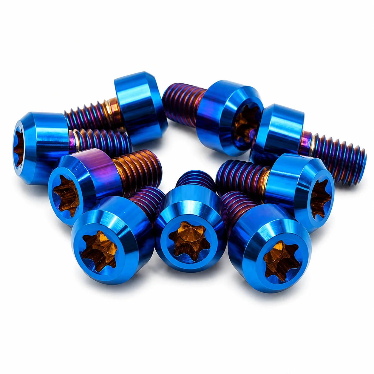 Titanium Torx Bolts M5 M6 M8x10 15 20 25 30 35 40 45 50 mm Motorcycle Bike Upgrade Screws TC4 Lightweight Anodized Fasteners
