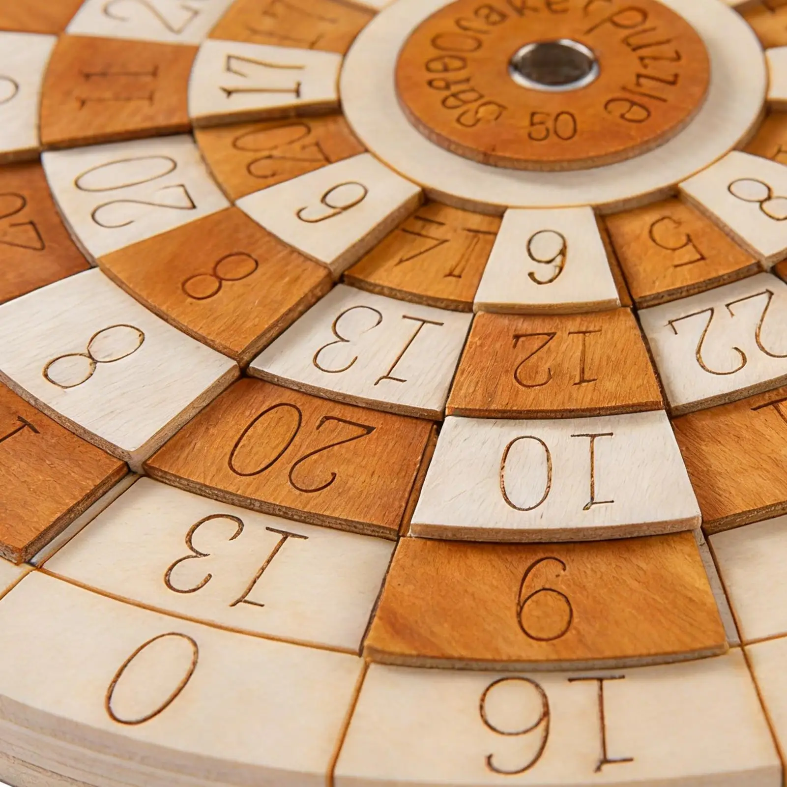 Rompecabezas Matemático de Madera, Juego de Números Desafiantes, Diseño de Rueda Giratoria, Rompecabezas para Estimular el Cerebro, para Escritorio, Viajes y Entretenimiento