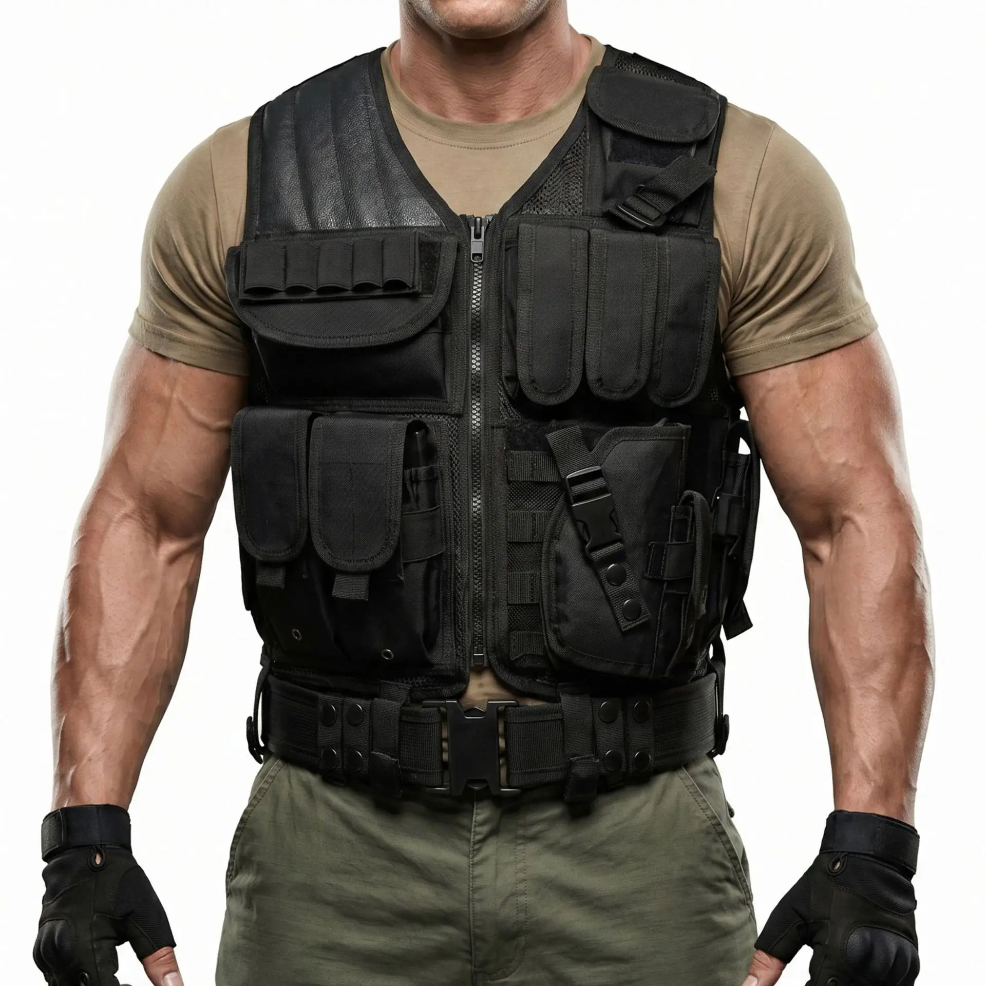 Vest multi-functional outdoor combat men's breathable mesh multi-pocket quick-release training uniform for military enthusiasts — купить у AliExpress WW