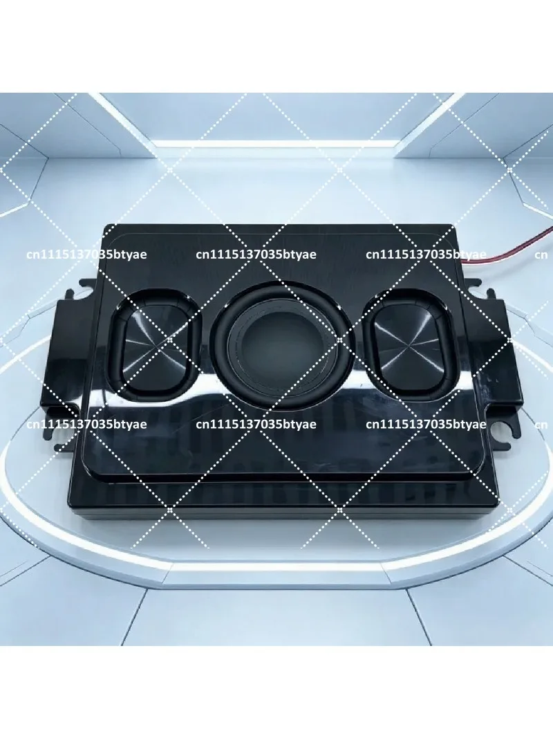 3 Inch Dual Voice Coil Passive Car Subwoofer Slim Under Seat Bass Speaker with 4 Vibration Radiators for Car Audio Upgrade