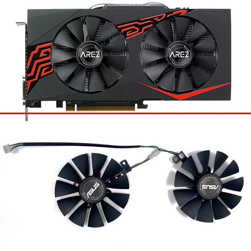 88MM T 129215 SU DC 12V 4Pin P106-100 GTX1060 GTX1070 Wentylator chłodzący do kart graficznych ASUS AREZ GeForce GTX 1060 1070 GAMING OC