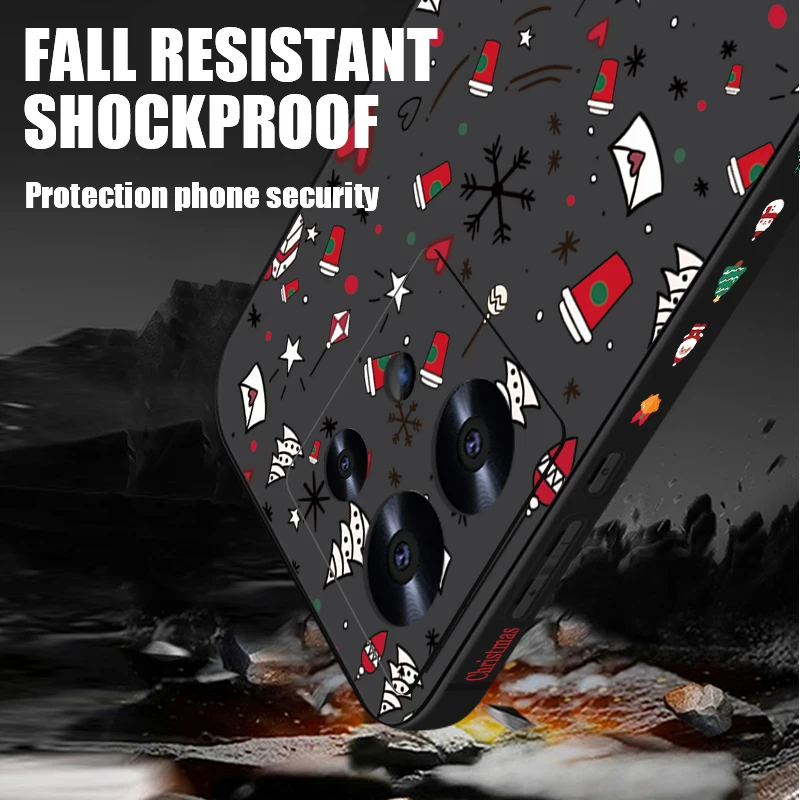 Cute Christmas Pattern Phone Case For Xiaomi Redmi Note 14 13 Pro Plus 12 14 Pro 5G Note 13C 11 13 14 4G Soft TPU Silicone Cover