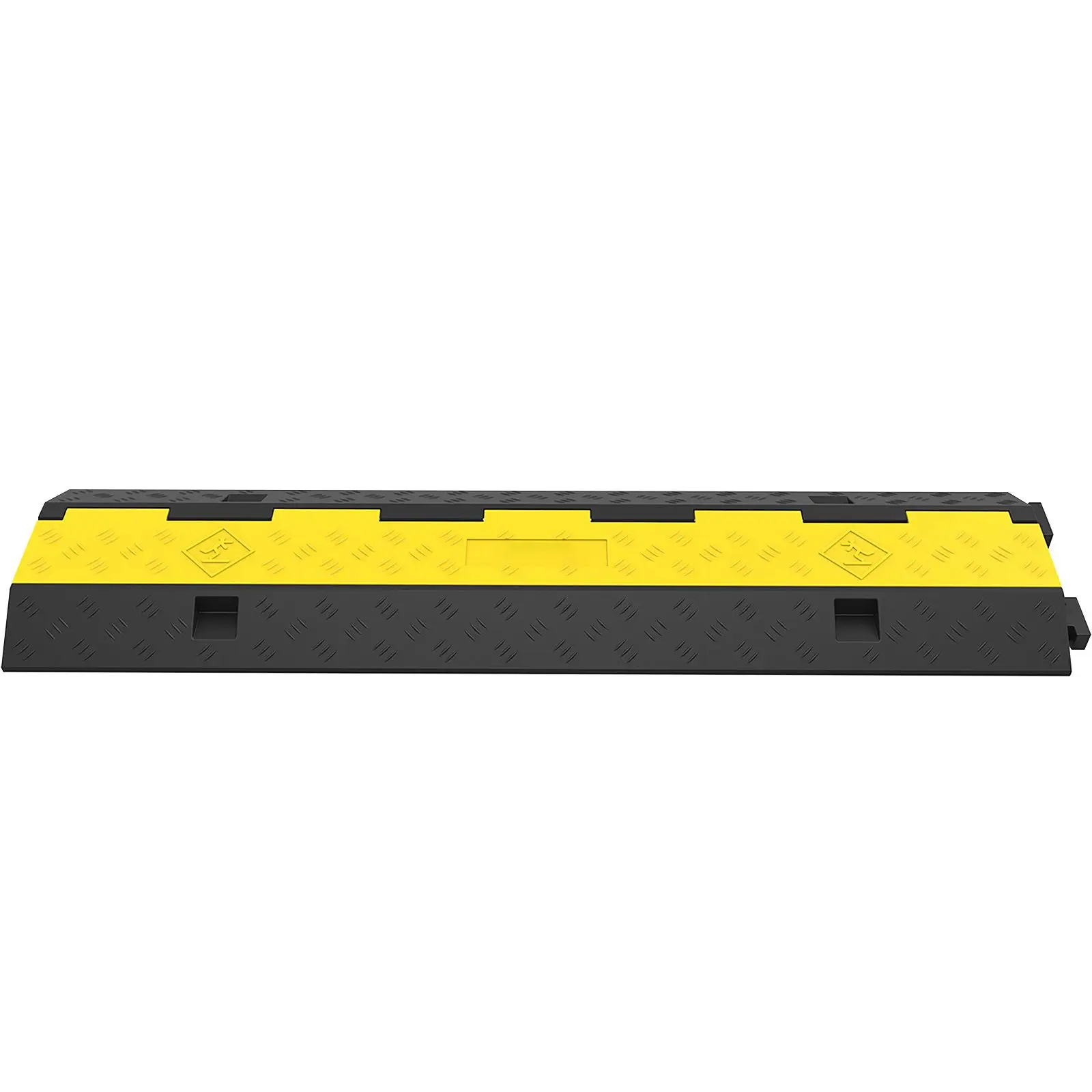 Cable Protector Ramp, 5 Packs 2 Channels Speed Bump Hump, Rubber Modular Rated 11000 LBS Load Capacity, Protective Wire Cord
