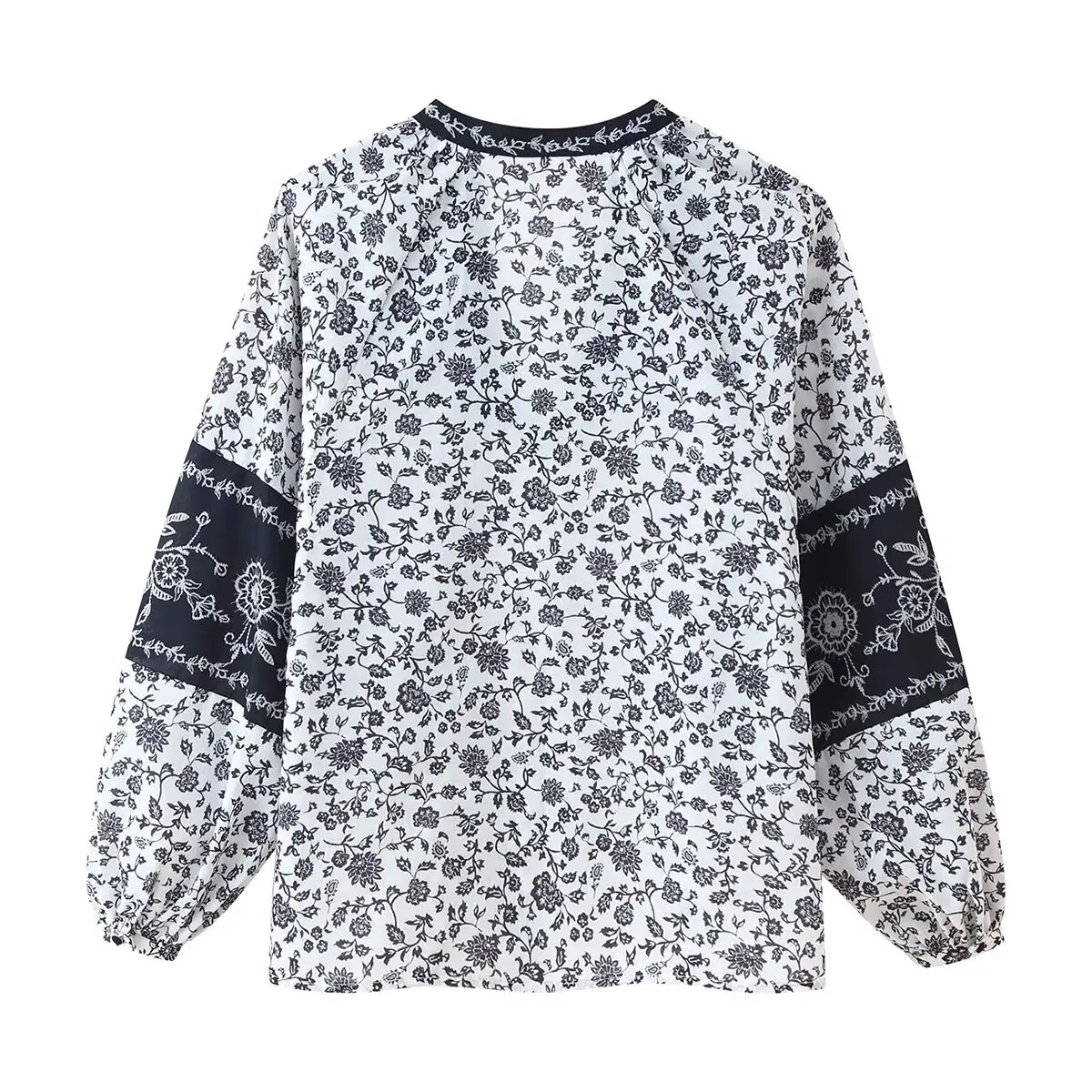 

Topenomi Floral Printed Long Sleeve Shirts Women 2025 Autumn Vintage Loose Versatile Tops French Fashion Blouse Camisa Feminina