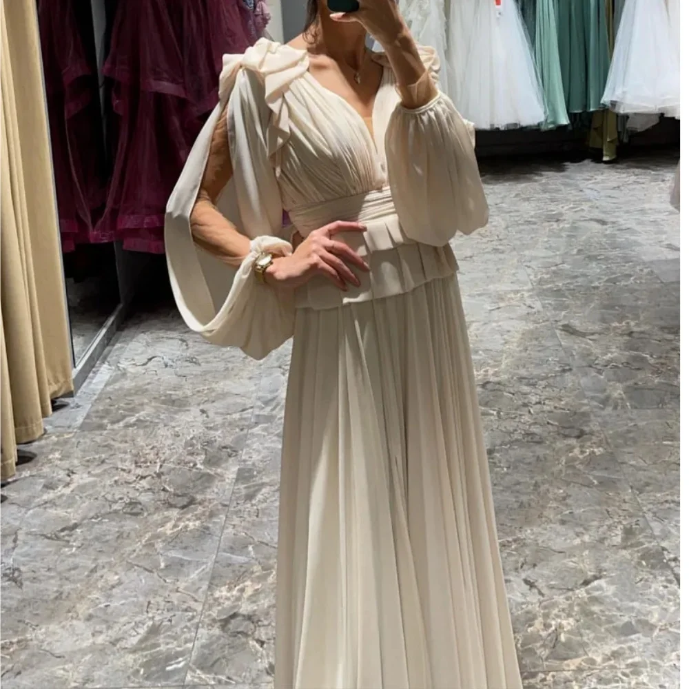 

Muloong V-Neck Floor-Length Women Elegant And Pretty Luxury Prom Dress