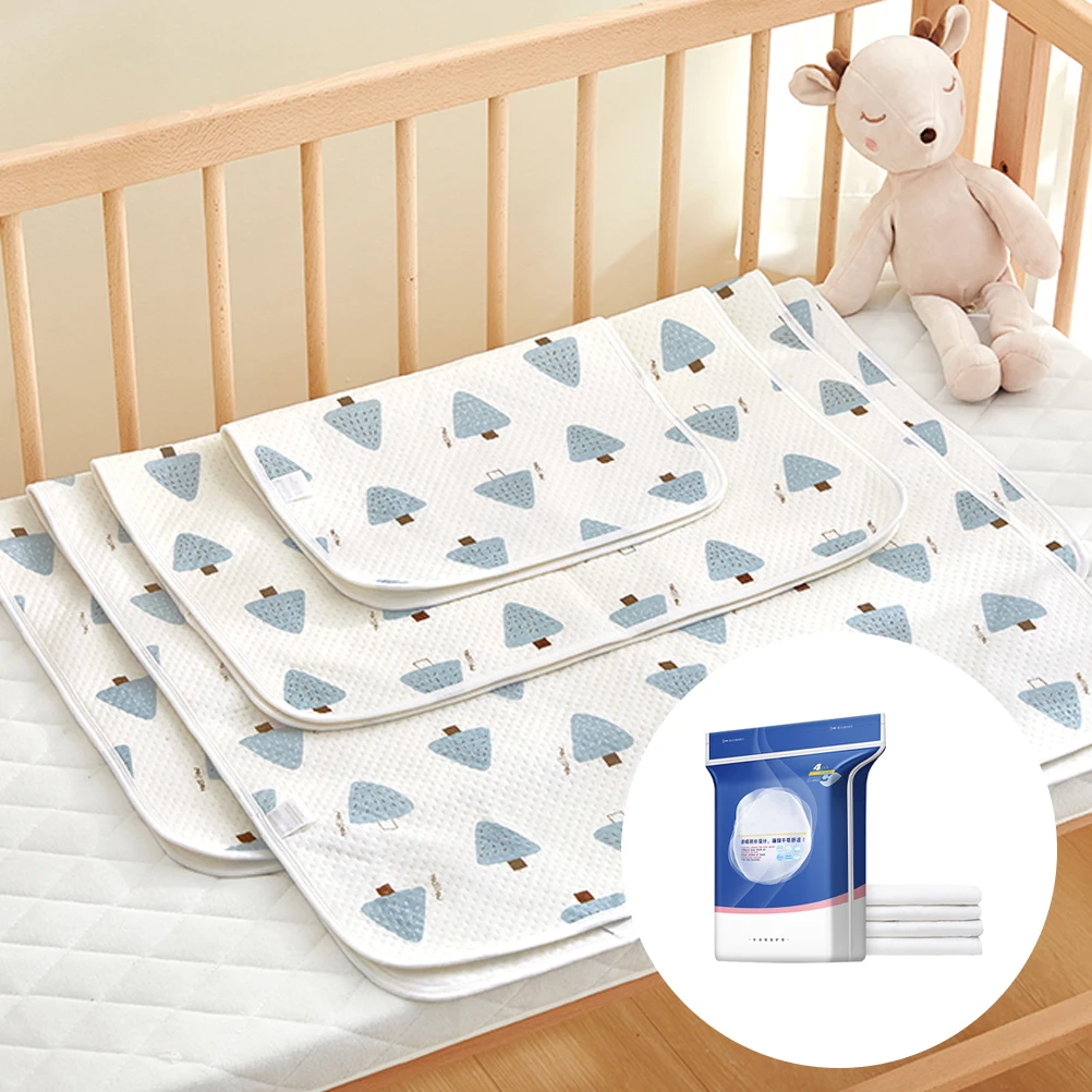 

4pcs Adult Durable Pads Waterproof Postpartum Bed Sheets Super Absorbent Incontinence Pads Leakproof Disposable