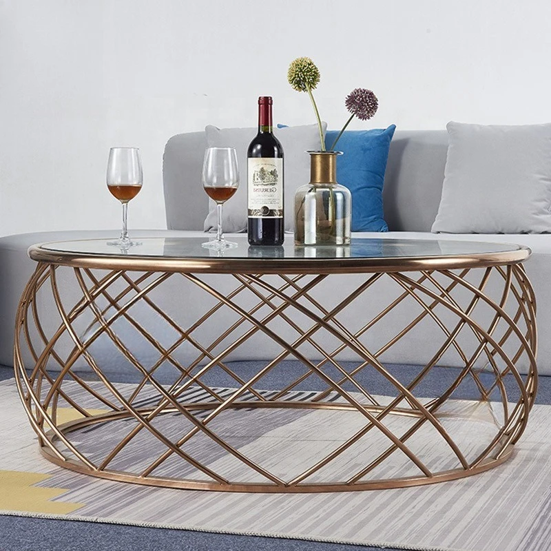 Stainless steel table small apartment, living room sprinkle shop, sofa edge, tempered  personalized creative