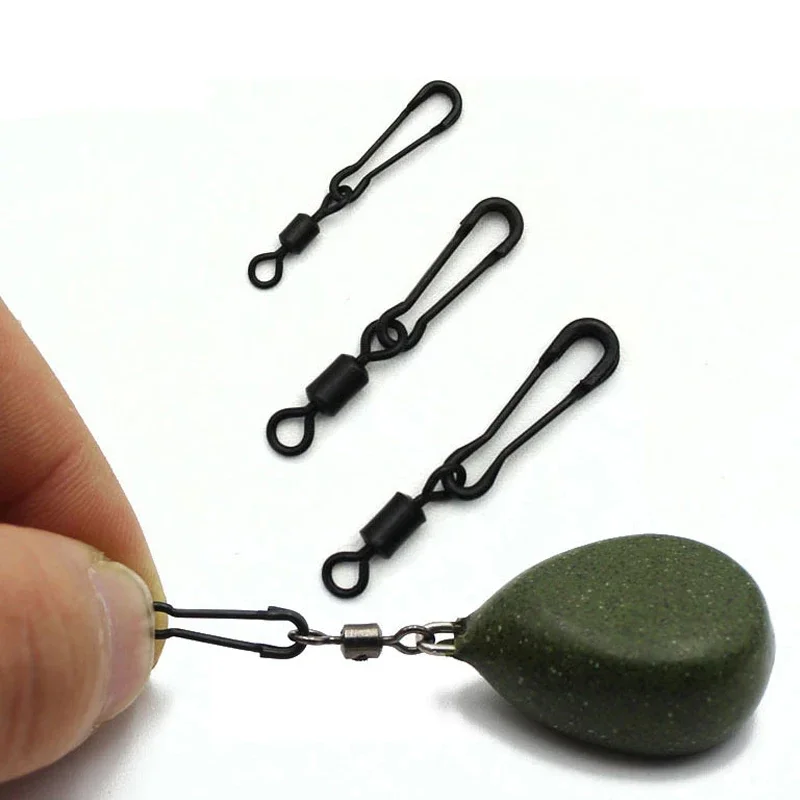 20 Piece Fishing Carp Quick Change Links Clip Link Swivels Snap Clip For Carp Hiar  Rig Terminal Tackle Accessories
